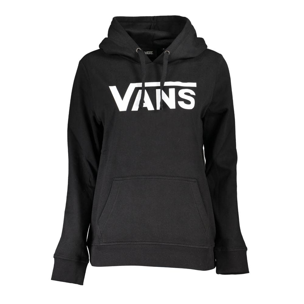 Sweat-shirt à capuche en polaire noir élégant avec logo Vans