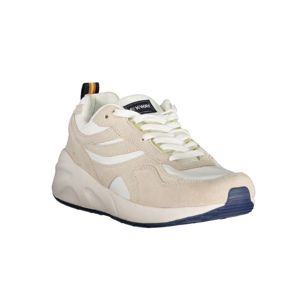 Zapatillas con cordones en beige y detalles en contraste K-WAY