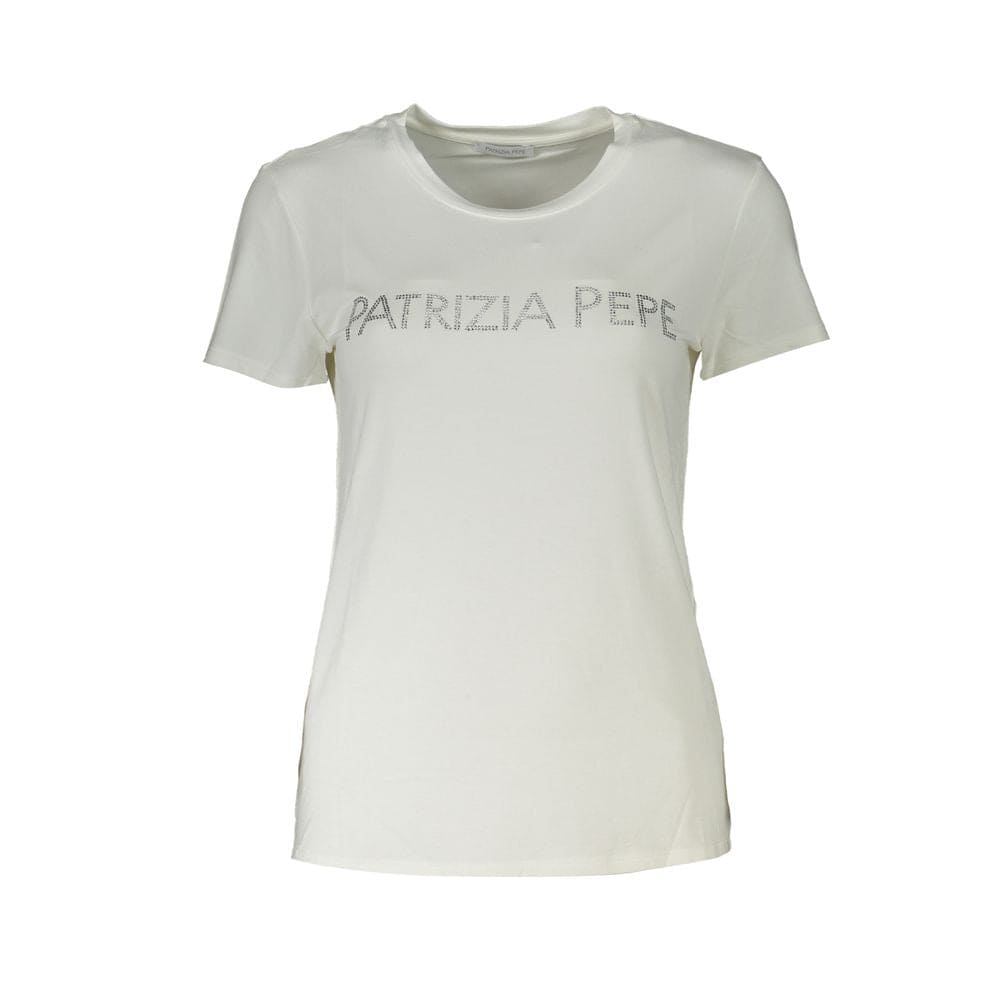 Camiseta de cuello redondo con destellos elegantes de Patrizia Pepe