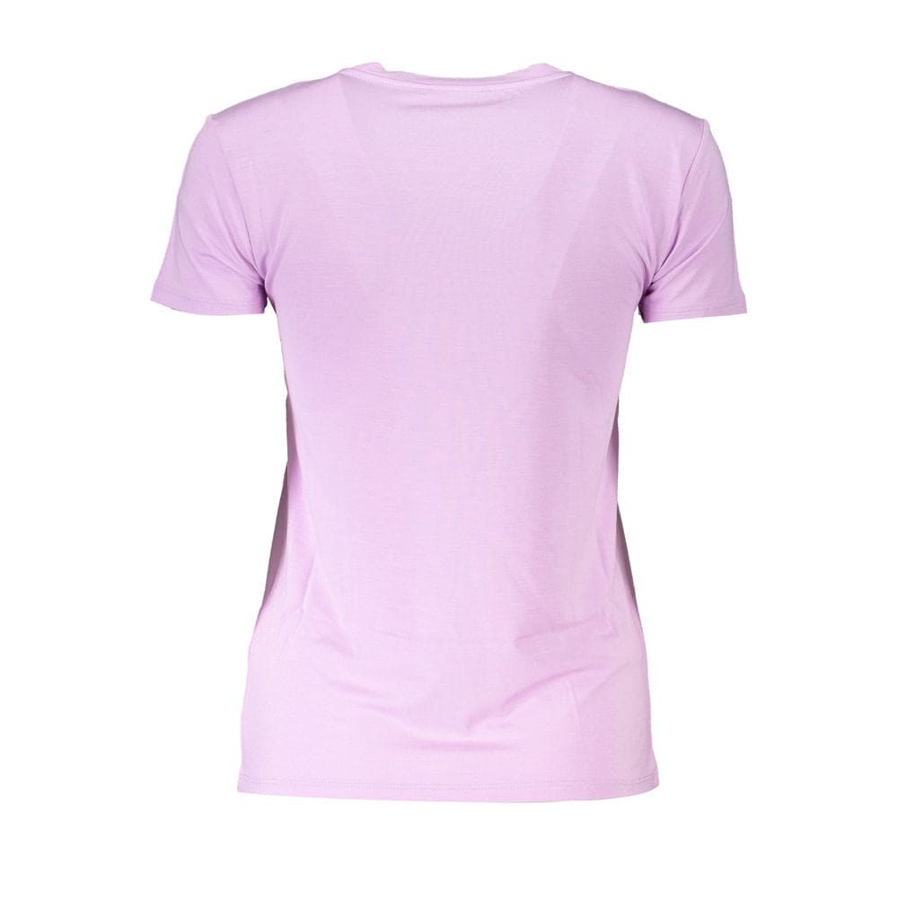 T-shirt ras du cou à strass violet de Patrizia Pepe