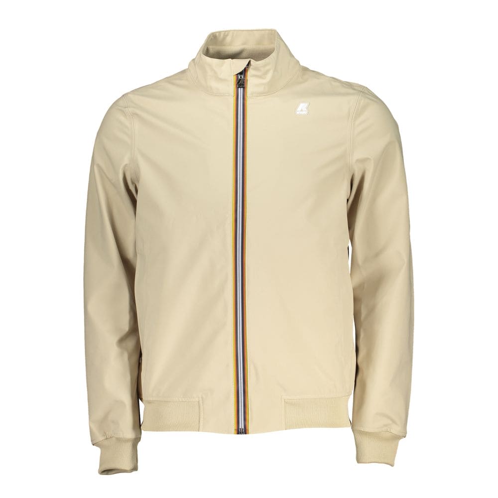 Veste de sport beige à détails contrastés K-WAY