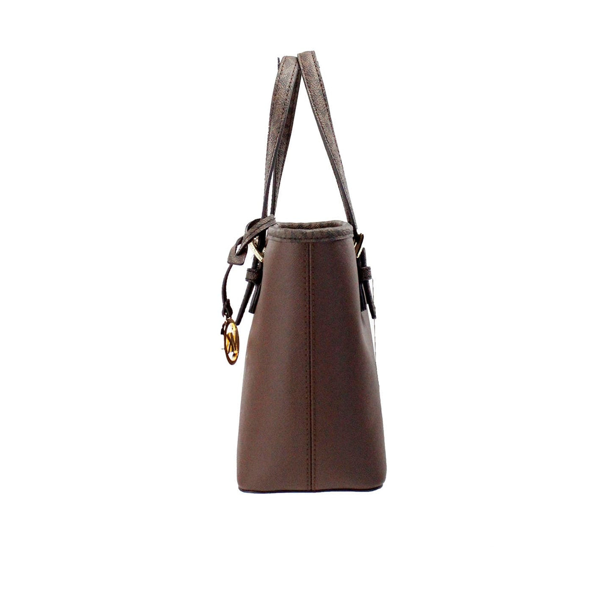 Bolso tote con cremallera superior y acabado en piel color moca Jet Set XS de Michael Kors