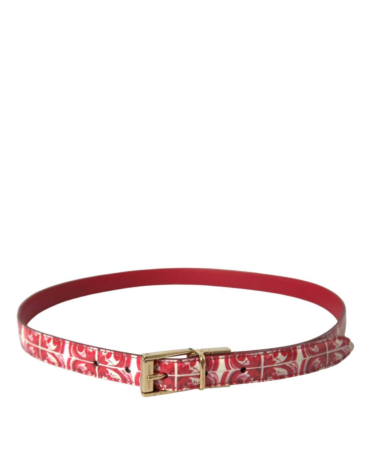 Ceinture élégante en cuir de veau rouge Dolce &amp; Gabbana