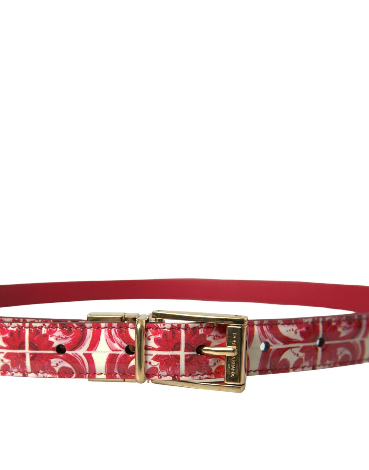 Ceinture élégante en cuir de veau rouge Dolce &amp; Gabbana