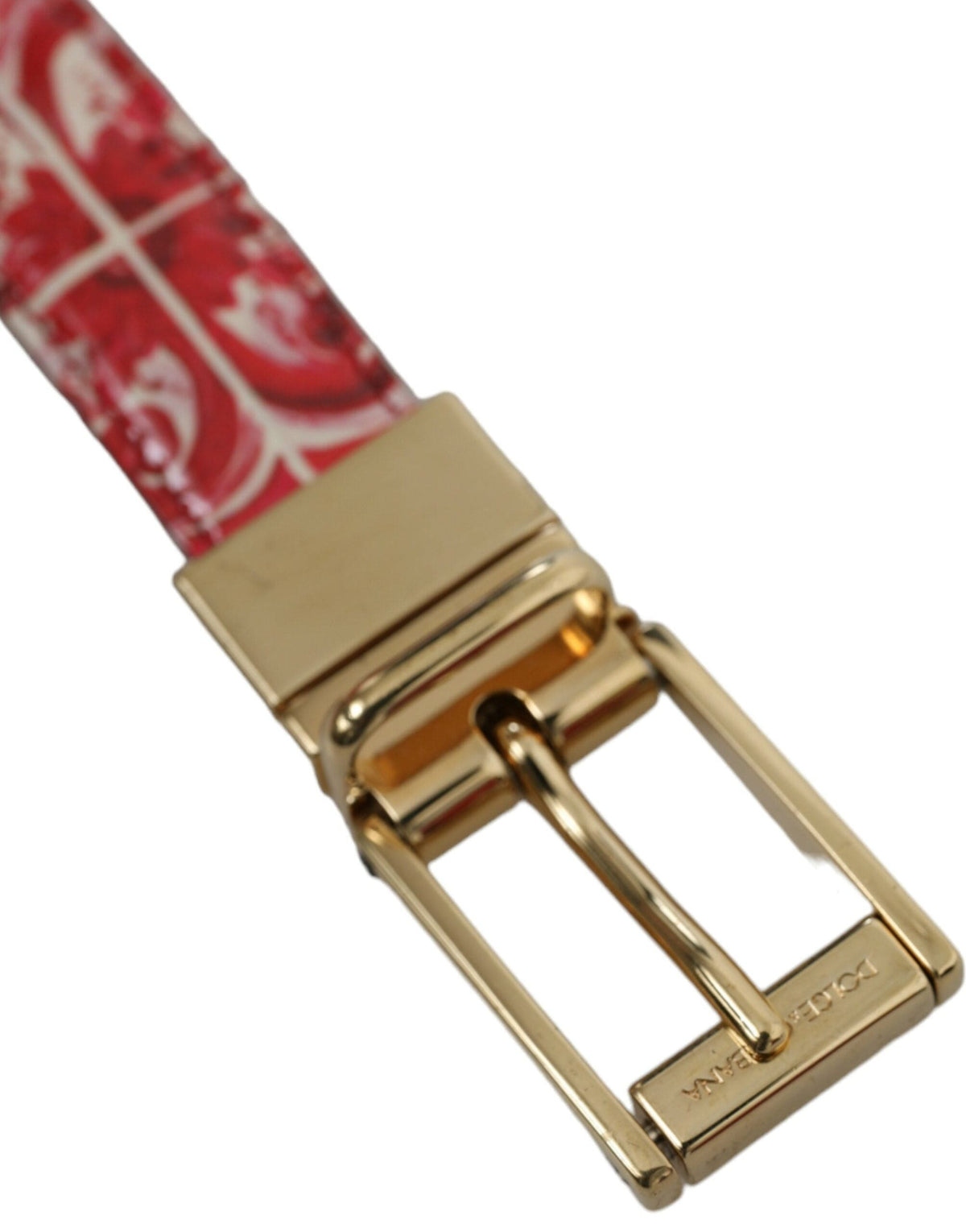 Ceinture élégante en cuir de veau rouge Dolce &amp; Gabbana