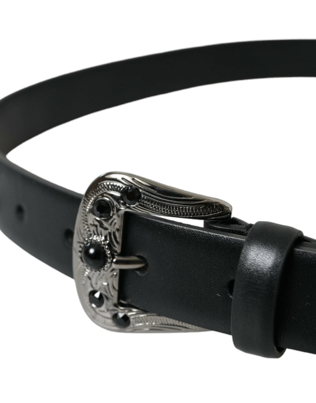 Ceinture en cuir avec logo gravé Dolce &amp; Gabbana