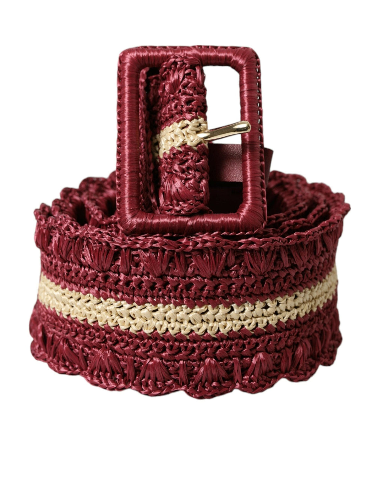 Ceinture en toile bordeaux Elegance de Dolce &amp; Gabbana