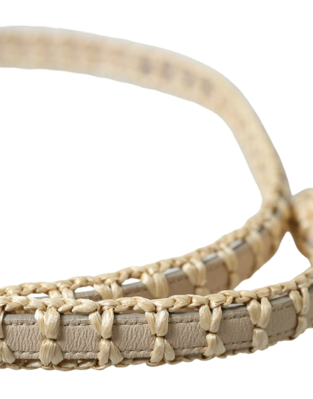 Ceinture élégante en cuir beige Dolce &amp; Gabbana