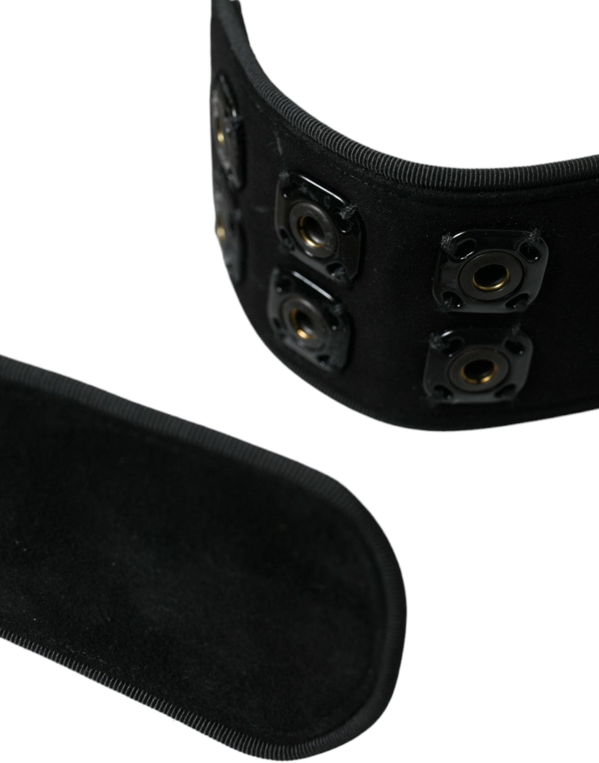 Ceinture élégante en daim Dolce &amp; Gabbana en noir intemporel