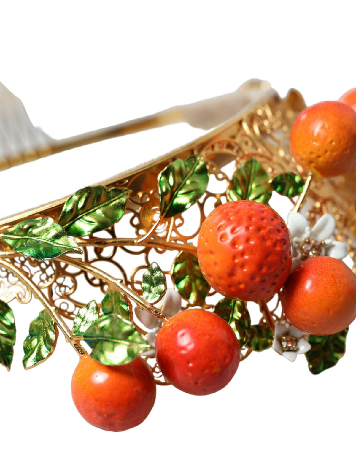 Couronne orange sicilienne en cristal multicolore Dolce &amp; Gabbana