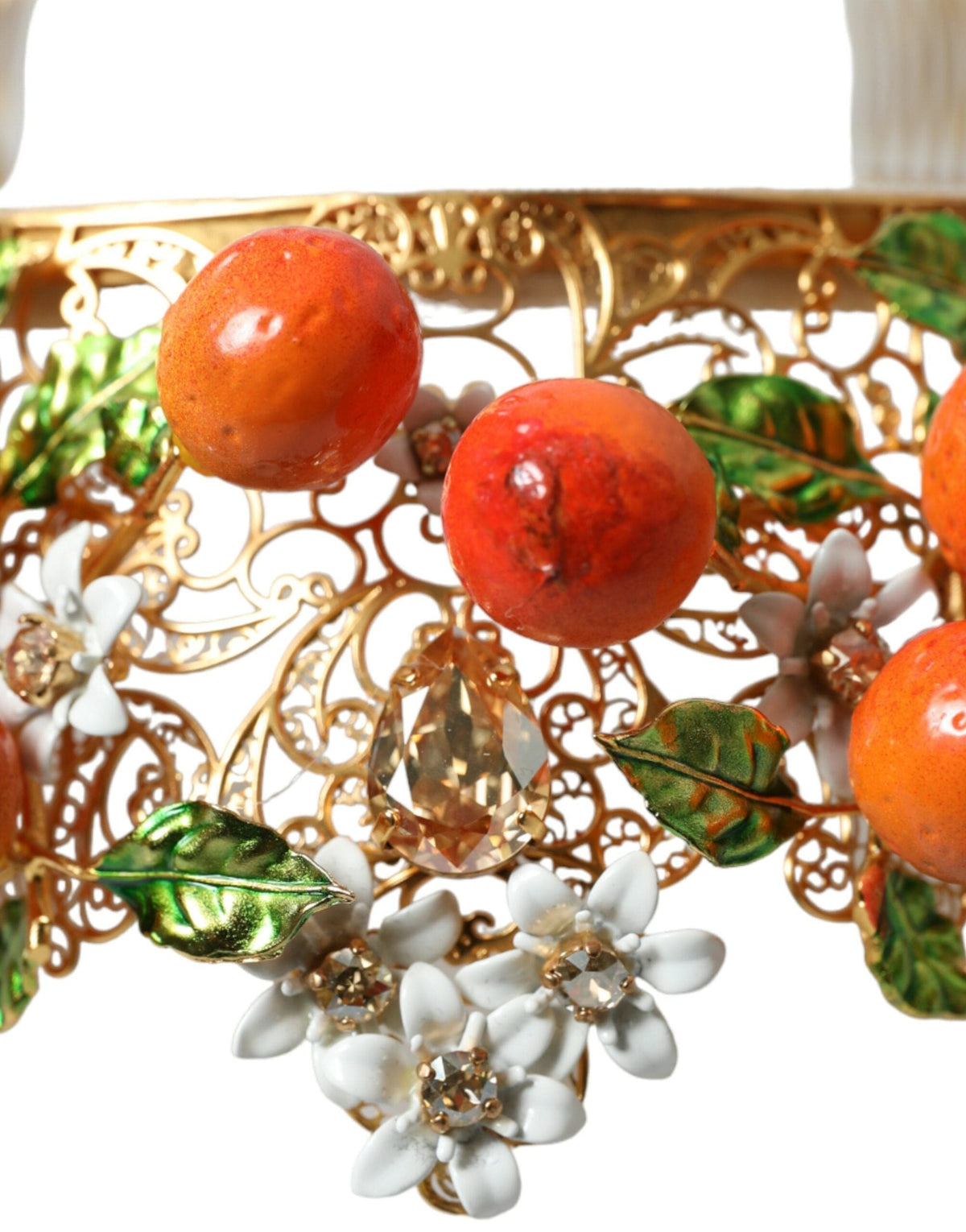 Couronne orange sicilienne en cristal multicolore Dolce &amp; Gabbana