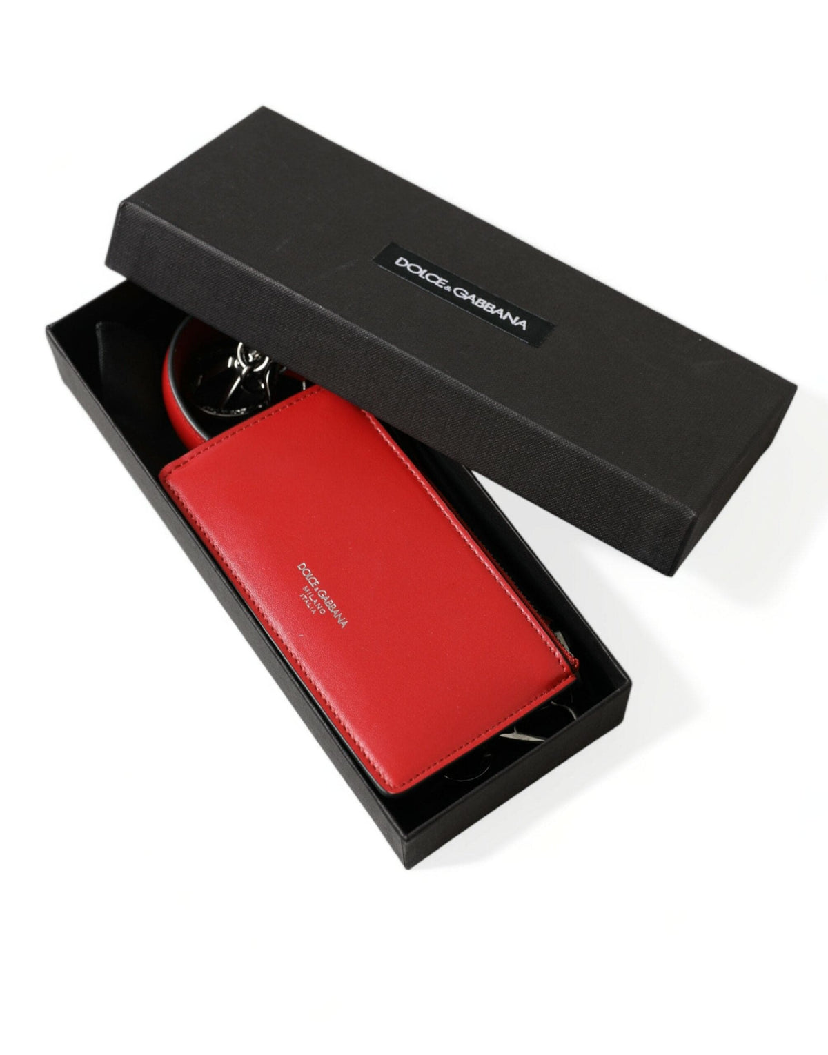 Estuche elegante de cuero rojo para Airpods de Dolce &amp; Gabbana