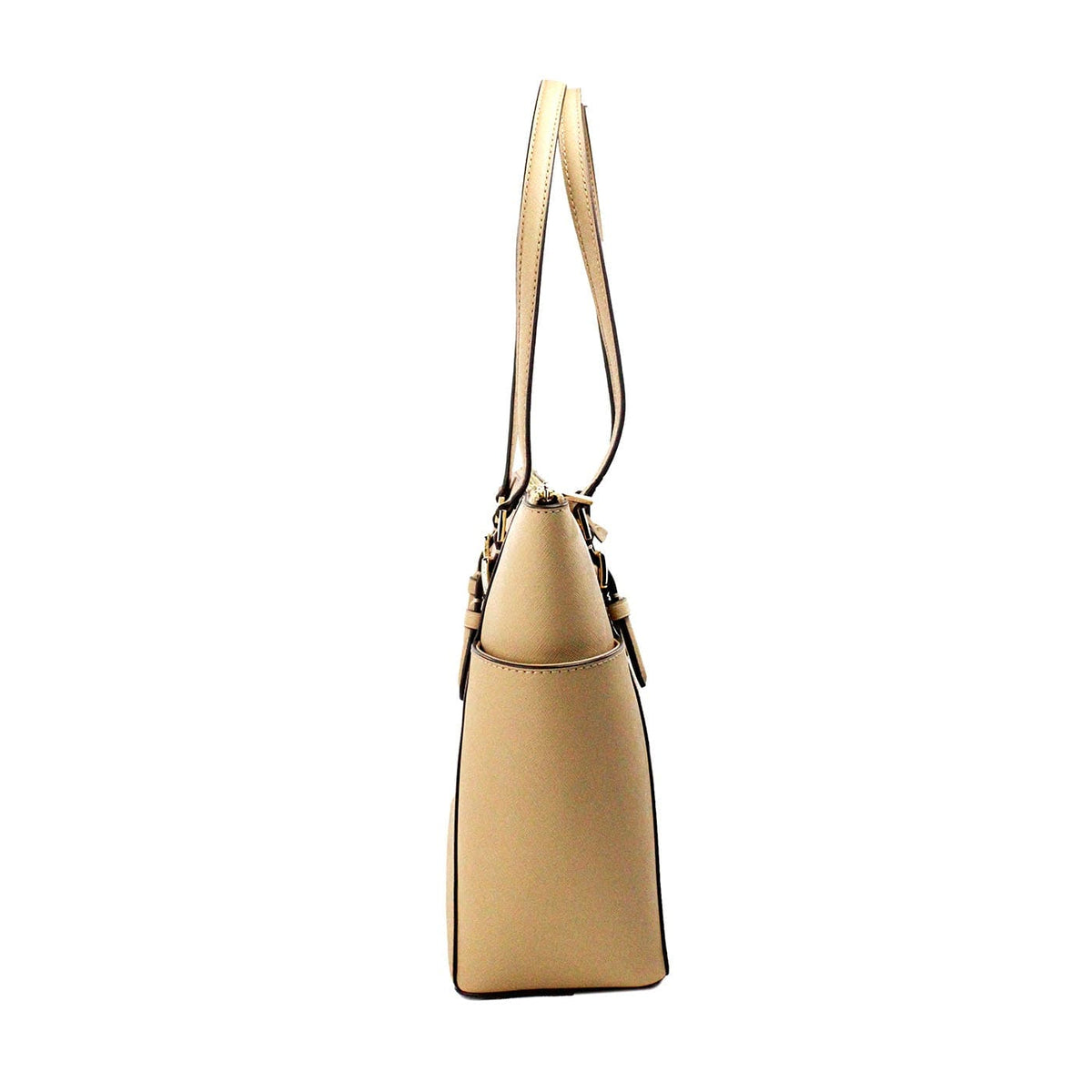 Bolso tote grande de piel con cremallera en la parte superior Charlotte Camel de Michael Kors