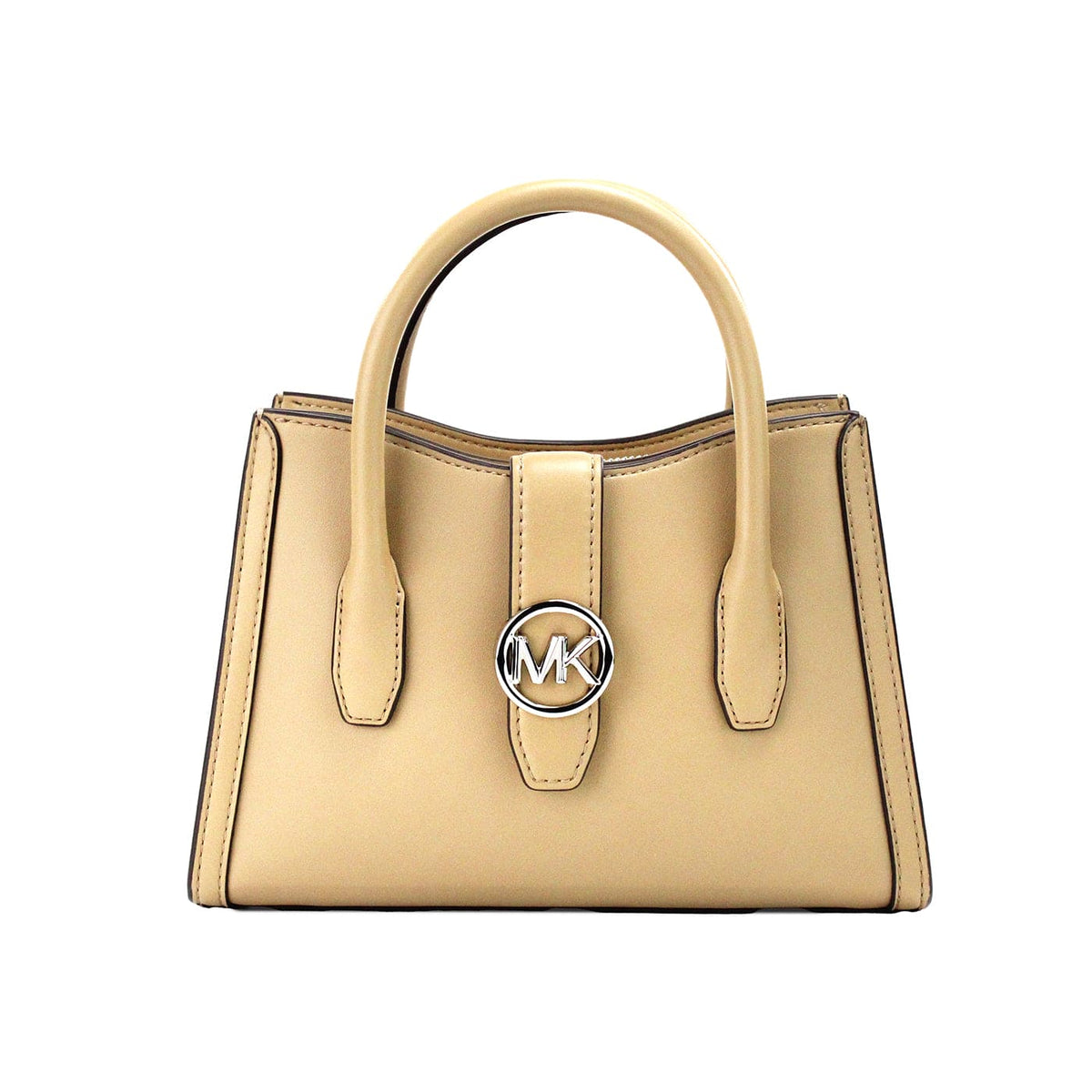 Sac à bandoulière Michael Kors Gabby Small Camel en similicuir avec fermeture éclair sur le dessus