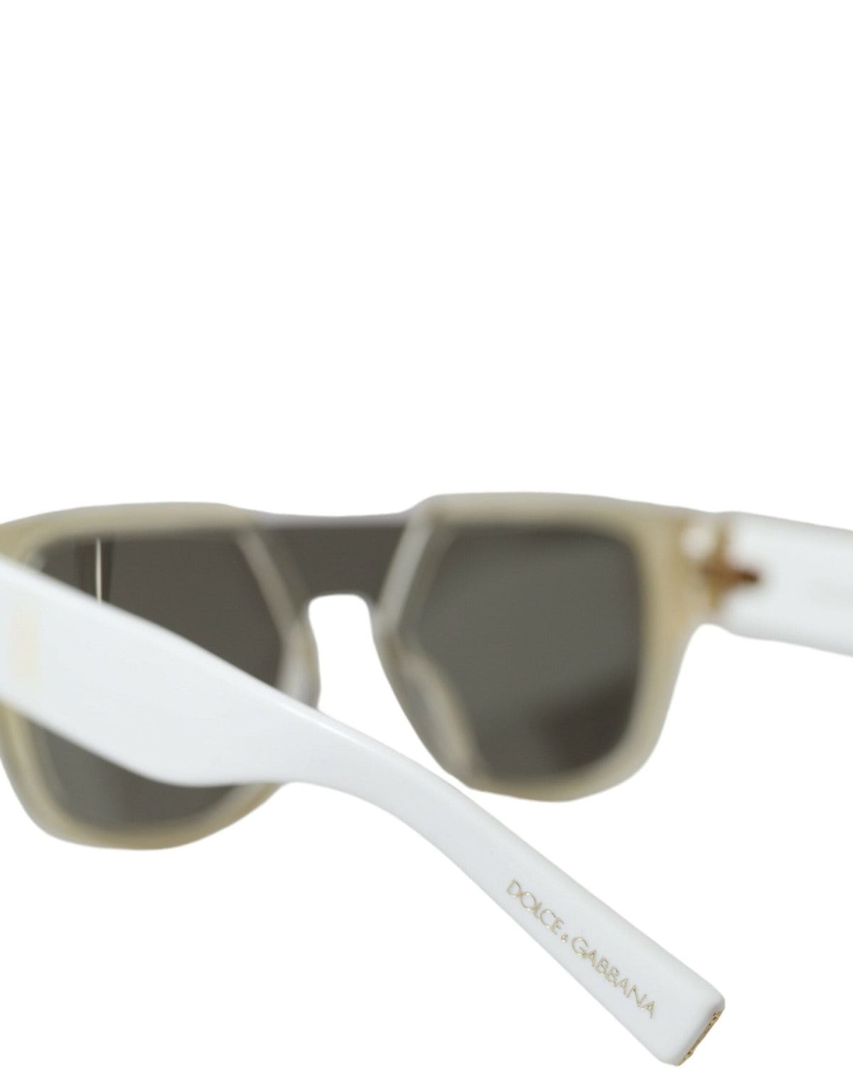 Lunettes de soleil design Dolce &amp; Gabbana Chic en acétate blanc