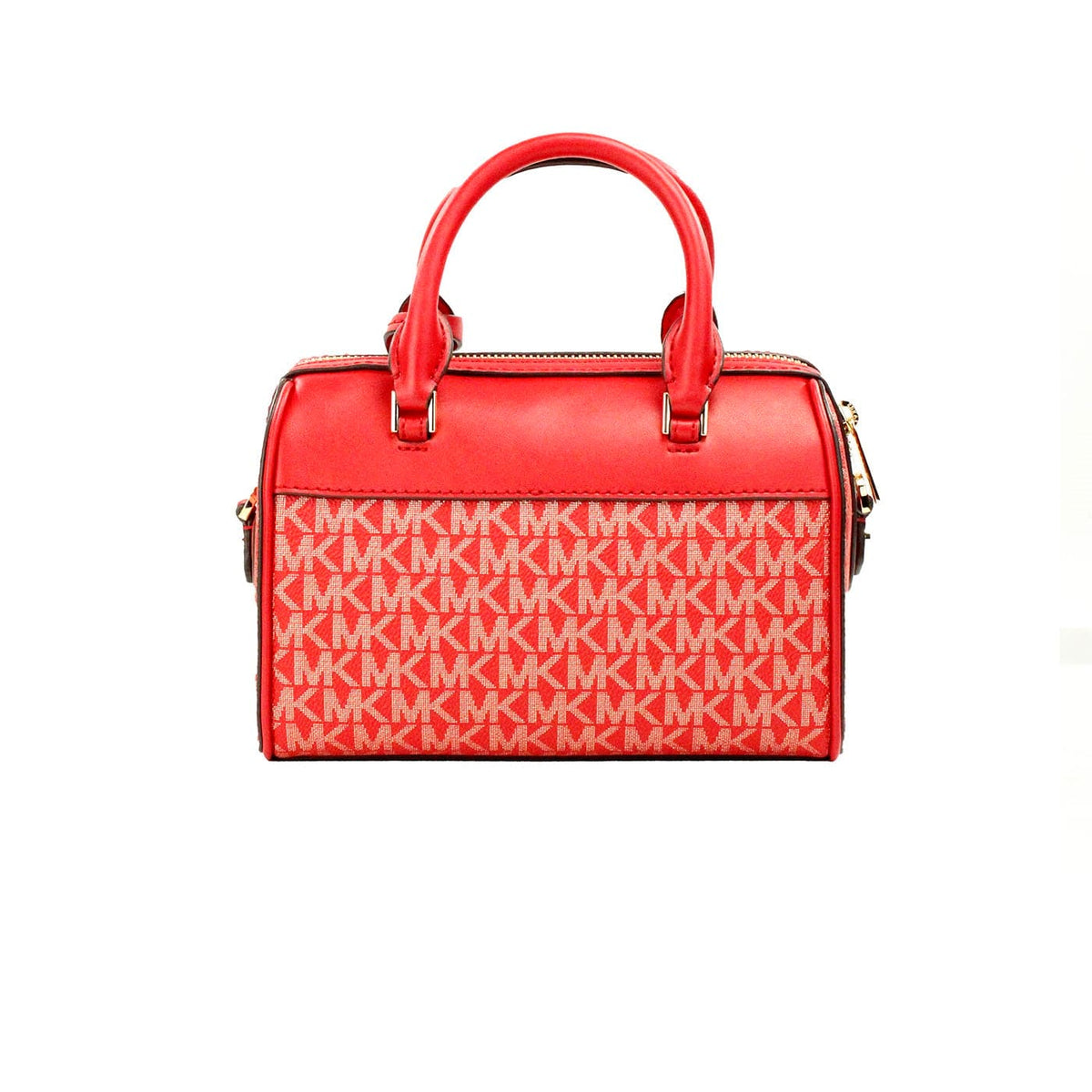 Bolso bandolera de lona de PVC con firma en rojo brillante de Michael Kors Travel XS