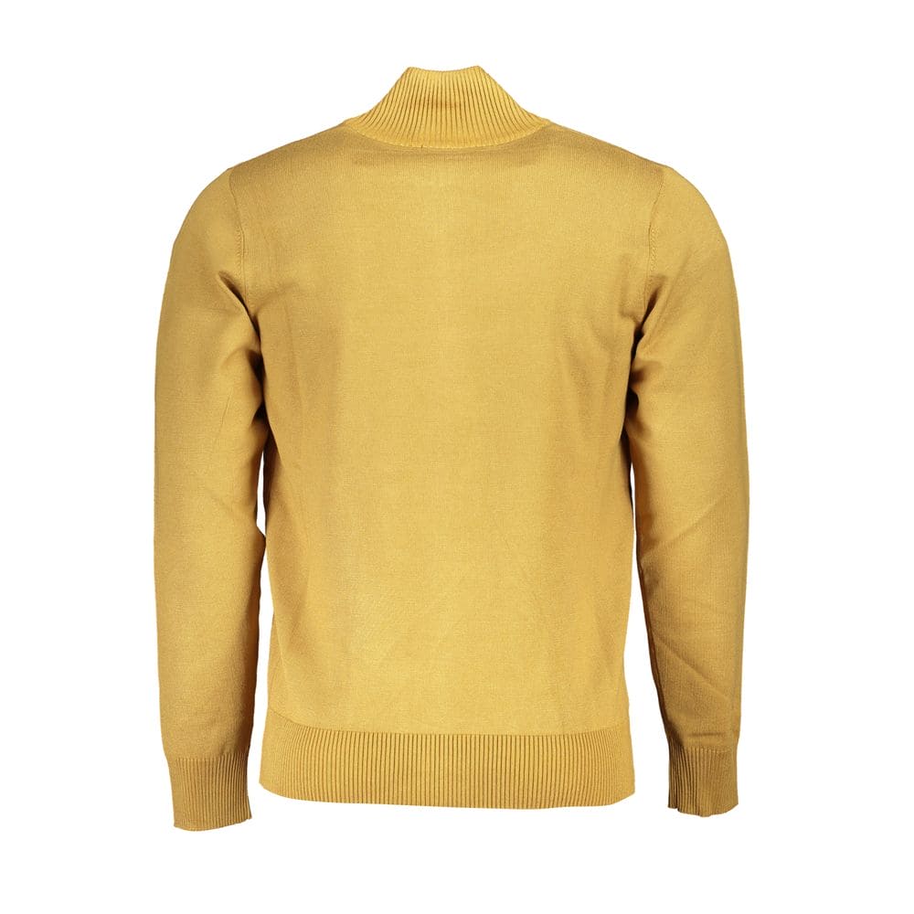 US Grand Polo Cardigan jaune élégant à manches longues avec broderie