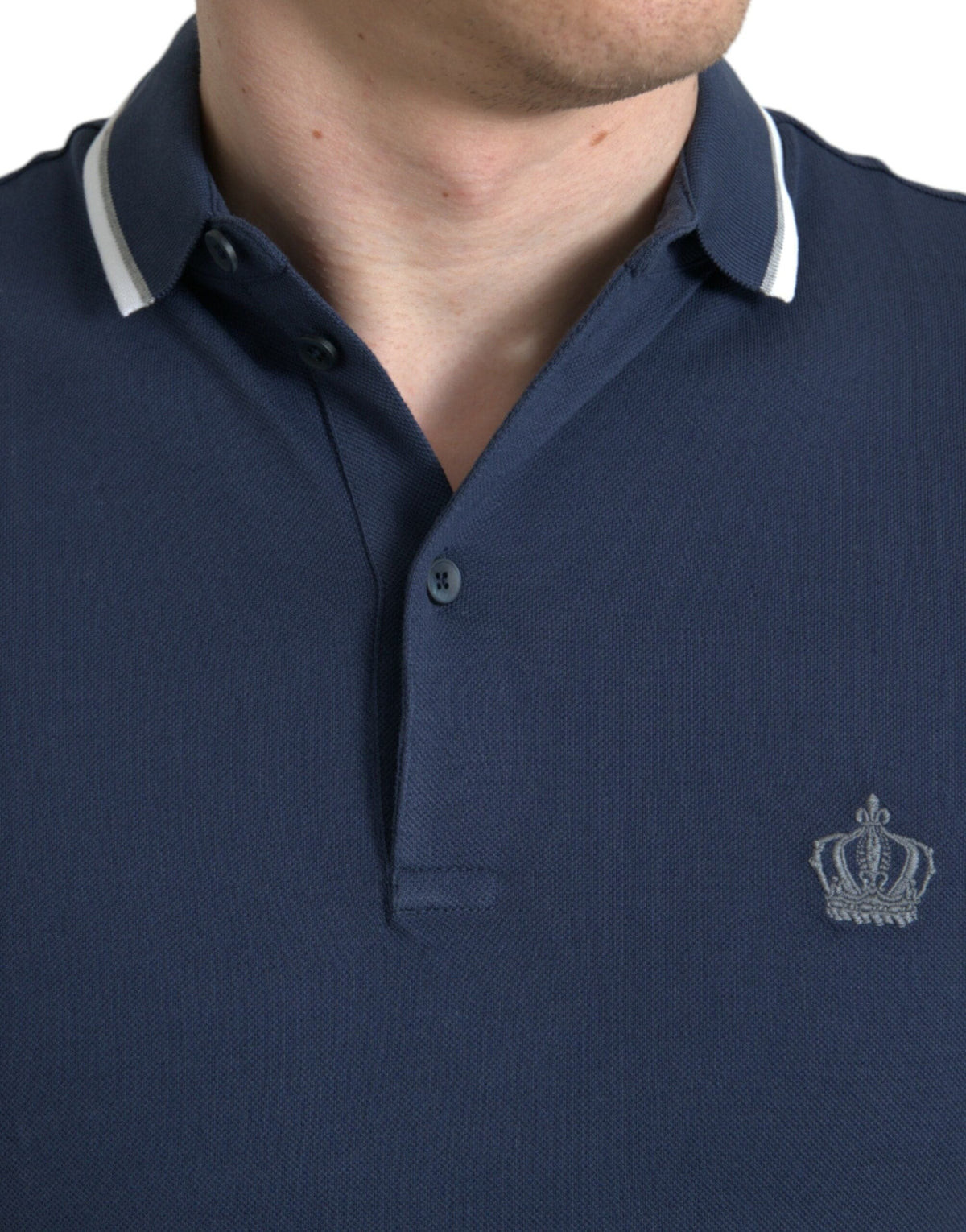 Polo Dolce &amp; Gabbana avec couronne brodée élégante