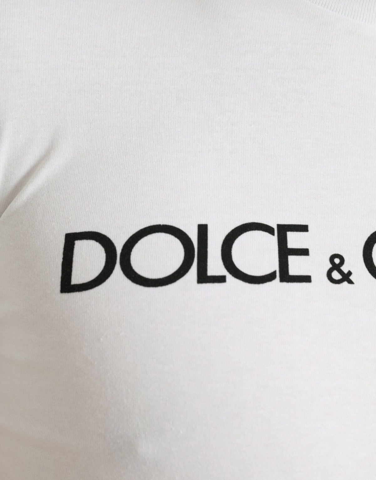 T-shirt ras du cou élégant avec logo blanc Dolce &amp; Gabbana