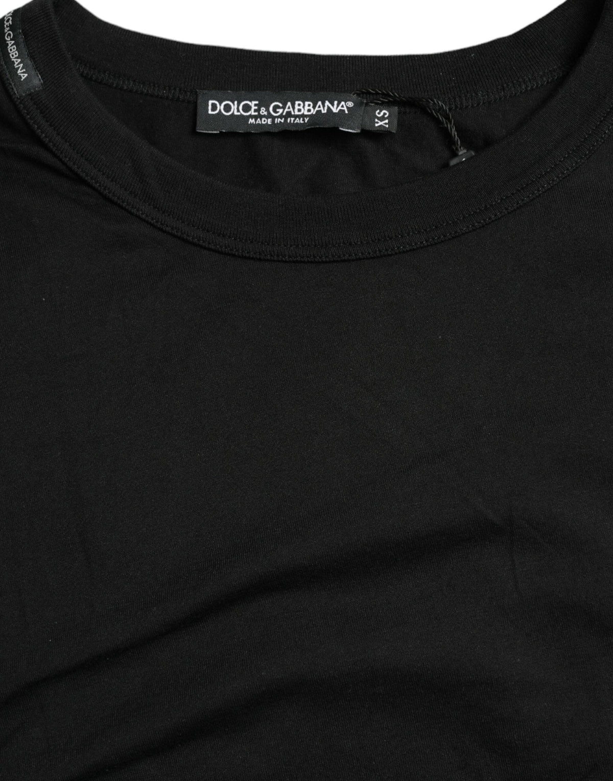 Camiseta de algodón con el logotipo en relieve elegante de Dolce &amp; Gabbana