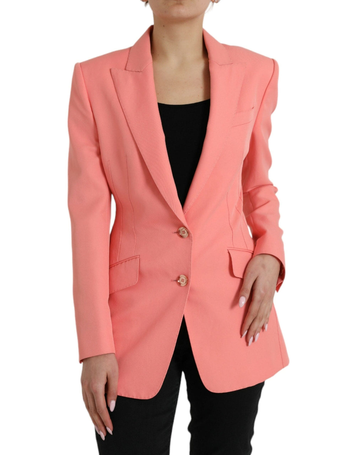 Blazer rose chic à revers pointus Dolce &amp; Gabbana