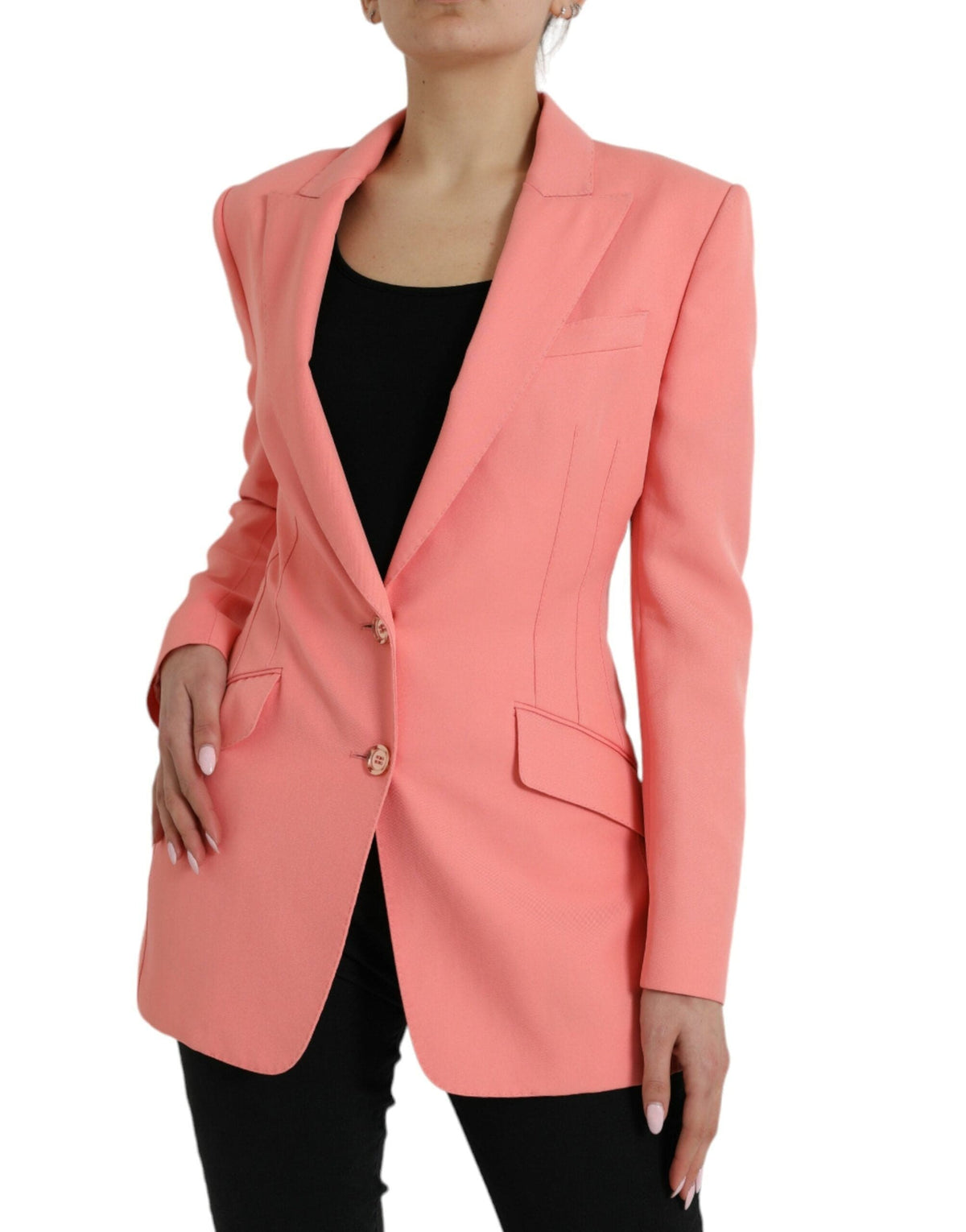 Blazer rose chic à revers pointus Dolce &amp; Gabbana