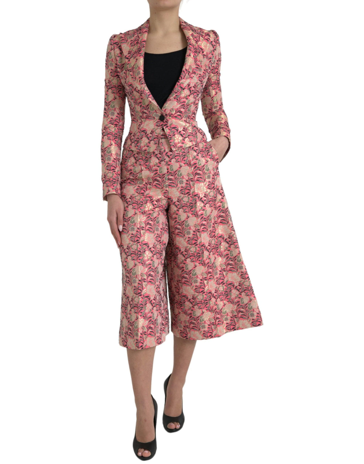 Costume deux pièces slim fit rose élégant Dolce &amp; Gabbana