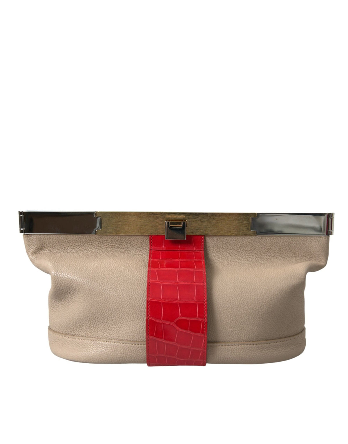 Pochette en cuir exotique bicolore Balenciaga