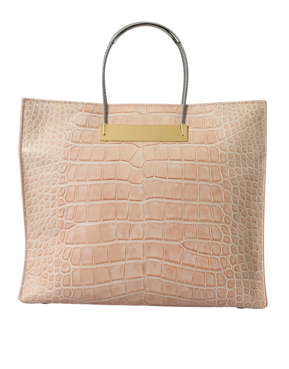 Sac fourre-tout chic en cuir d'alligator rose de Balenciaga