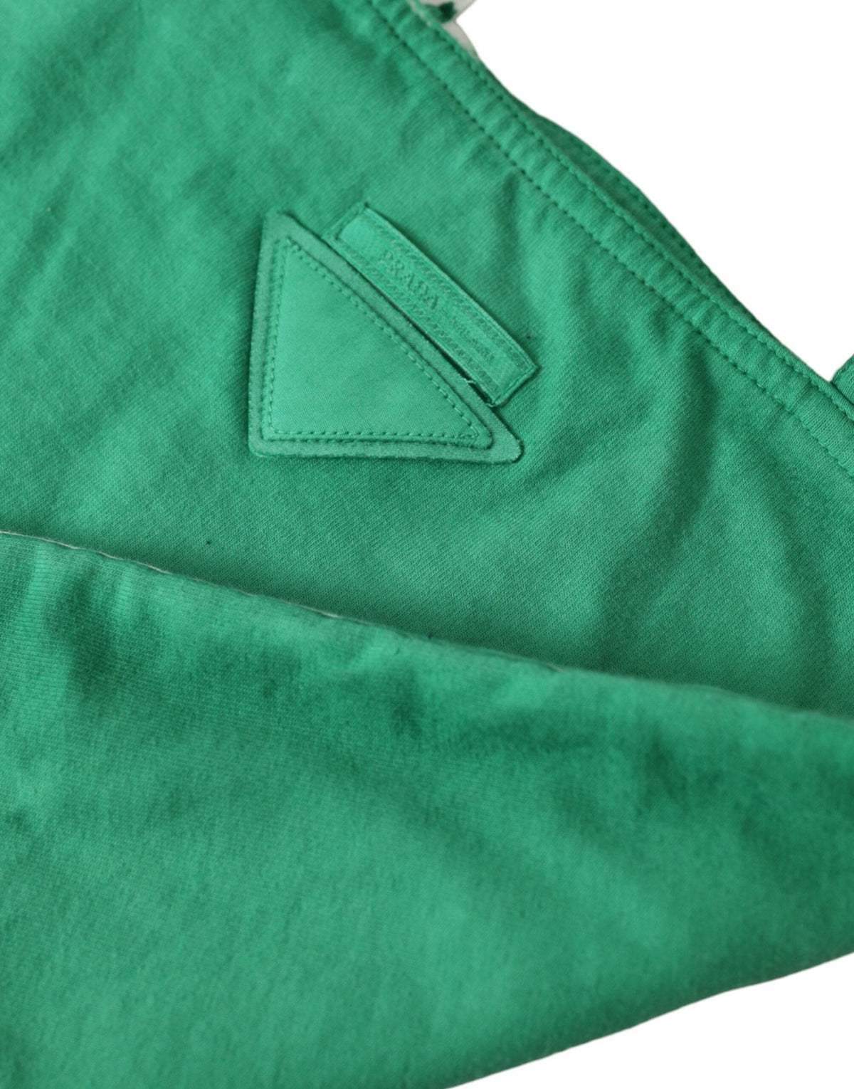 Bolso de mano elegante de tela verde de Prada