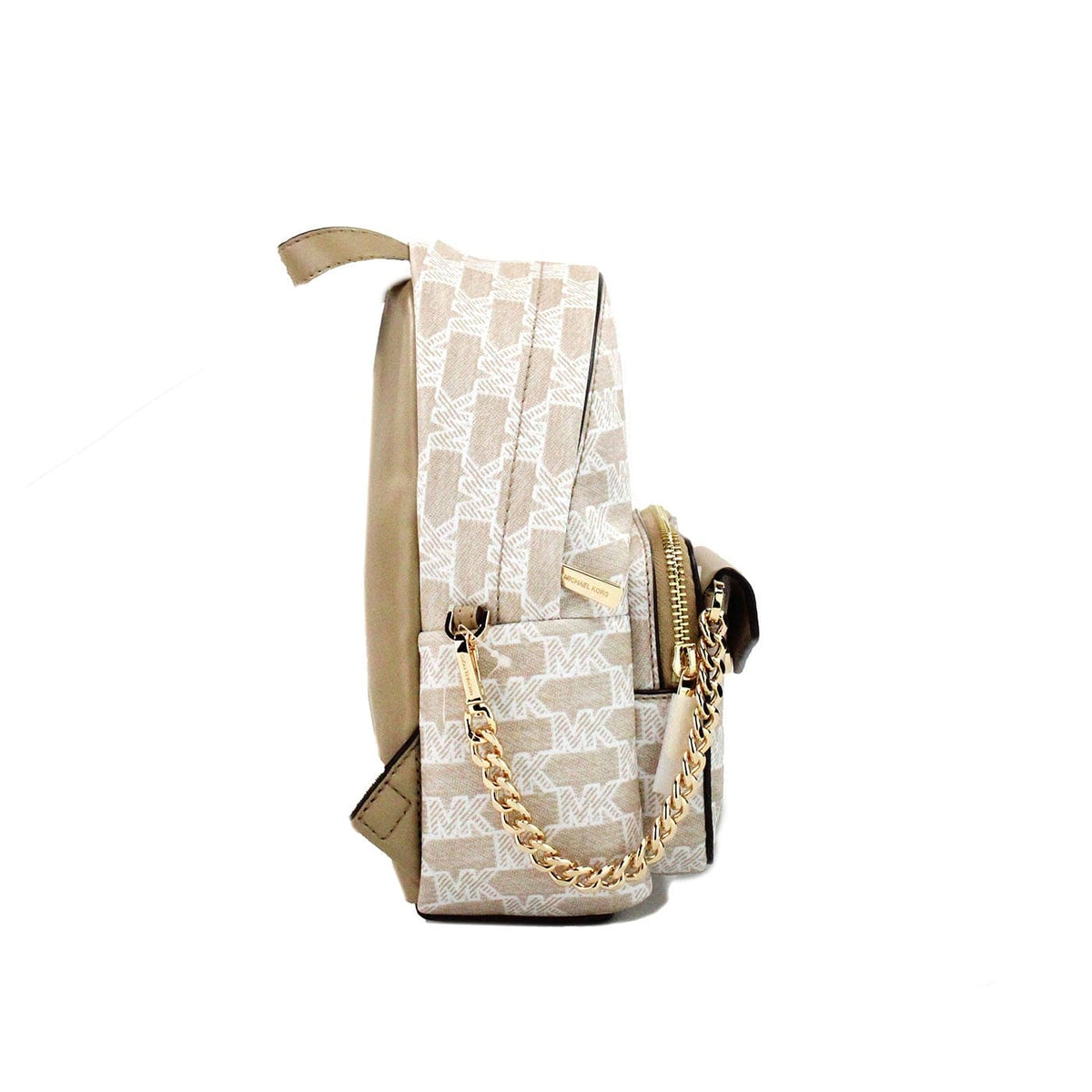 Mochila con tarjetero 2 en 1 Maisie Mini Camel Signature Canvas de Michael Kors