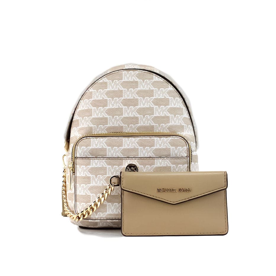 Sac à dos porte-cartes 2 en 1 en toile signature Maisie Mini Camel de Michael Kors