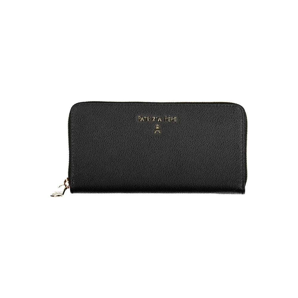 Cartera de piel negra Patrizia Pepe