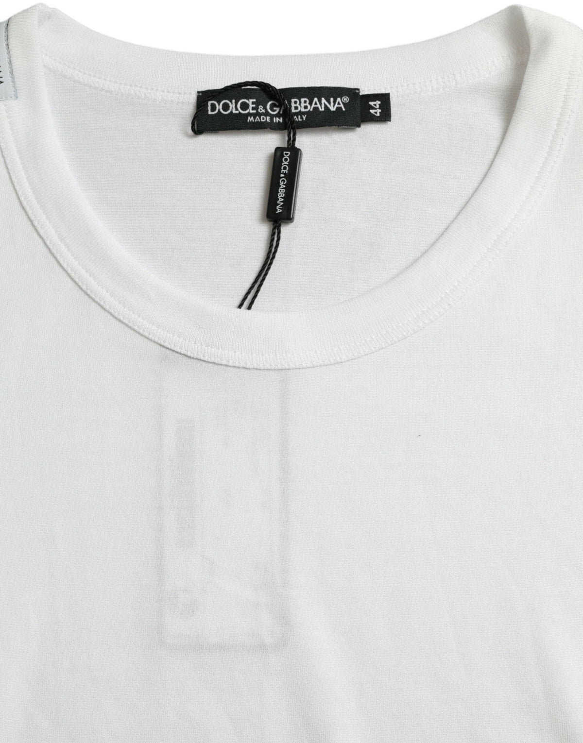 T-shirt ras du cou à manches courtes et logo blanc Dolce &amp; Gabbana