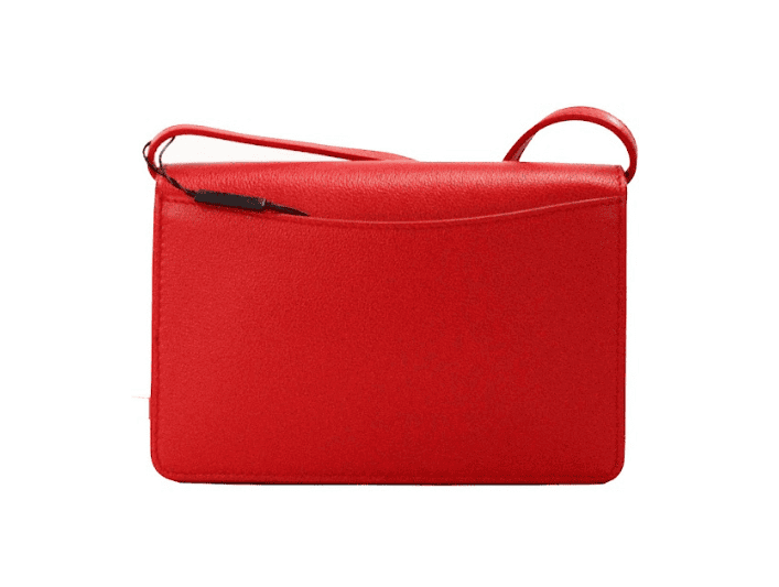 Bolso bandolera pequeño de piel lisa con logotipo en relieve rojo Hampshire de Burberry