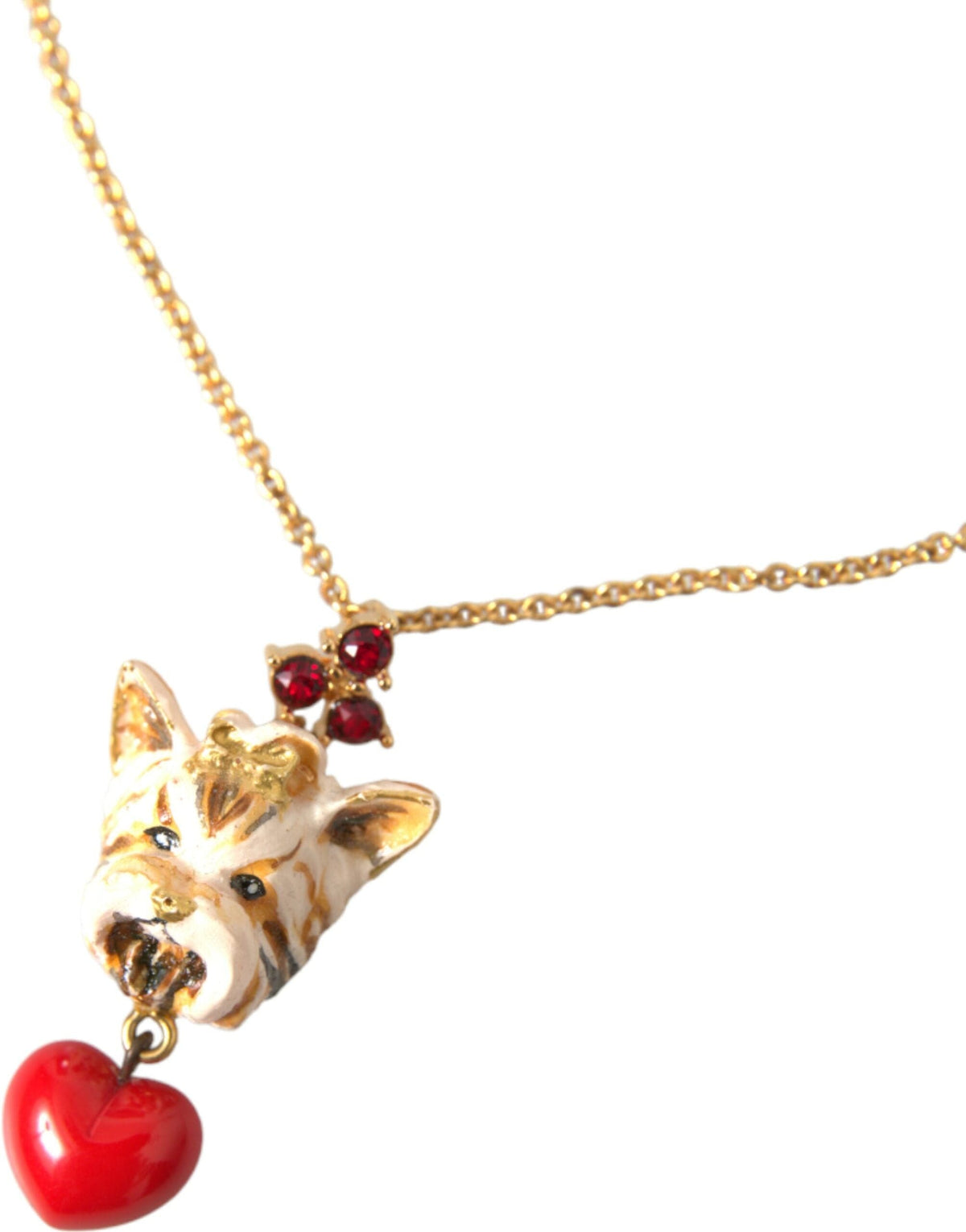 Collier avec pendentif en forme de cœur et chaîne en laiton doré Dolce &amp; Gabbana