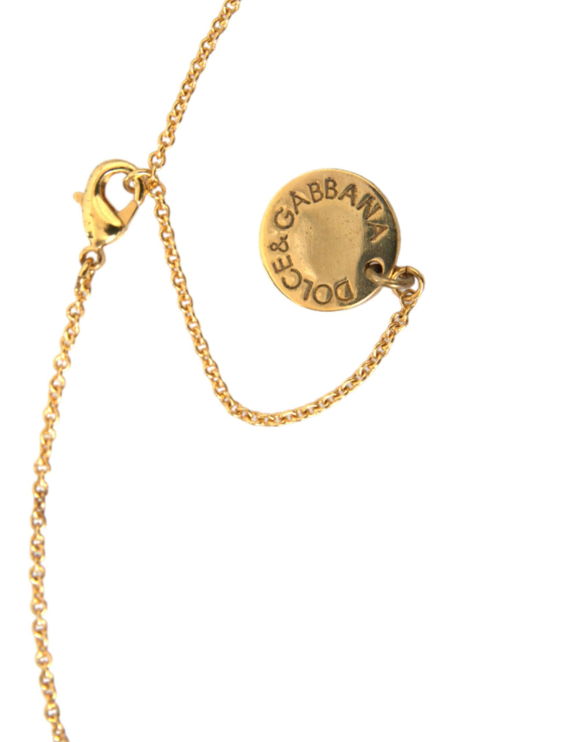 Collier avec pendentif en forme de cœur et chaîne en laiton doré Dolce &amp; Gabbana