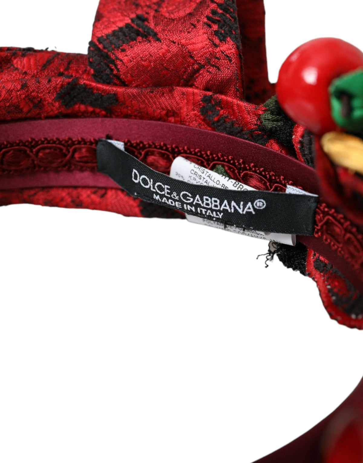 Bandeau-diadème pour femme orné de cerises rouges Dolce &amp; Gabbana