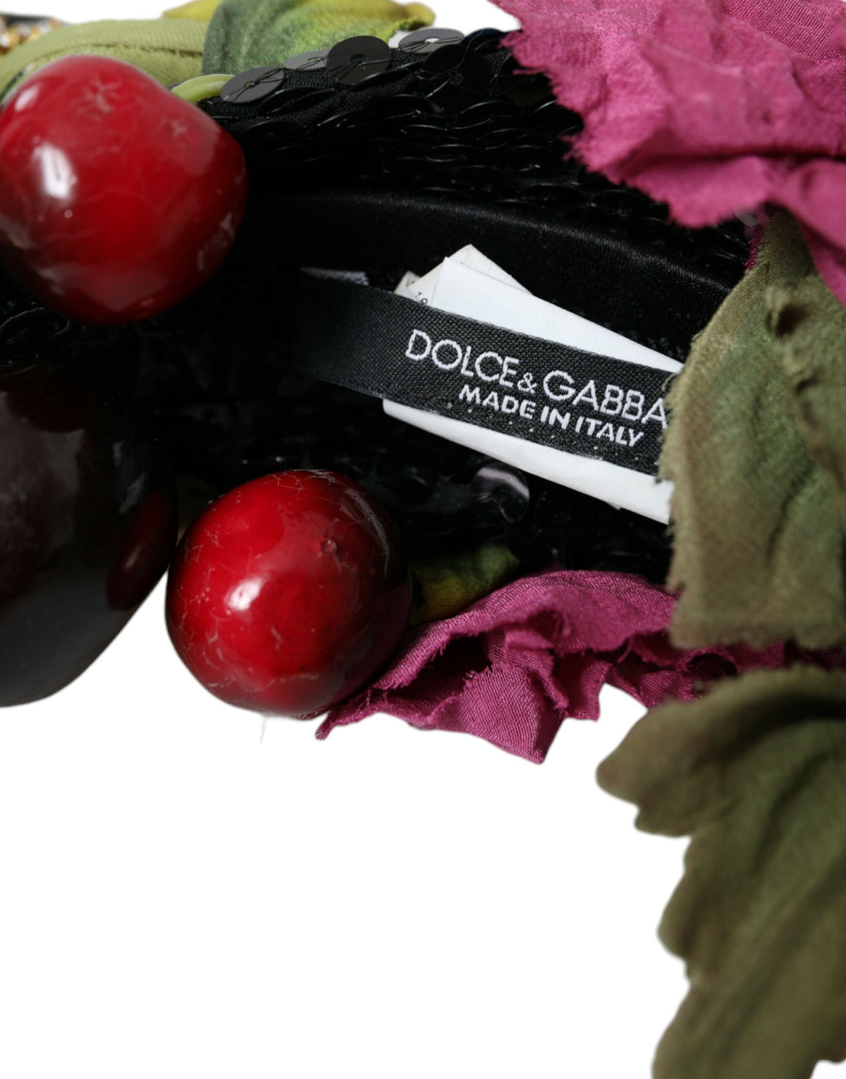 Serre-tête Dolce &amp; Gabbana en cristal rouge pastèque cerise