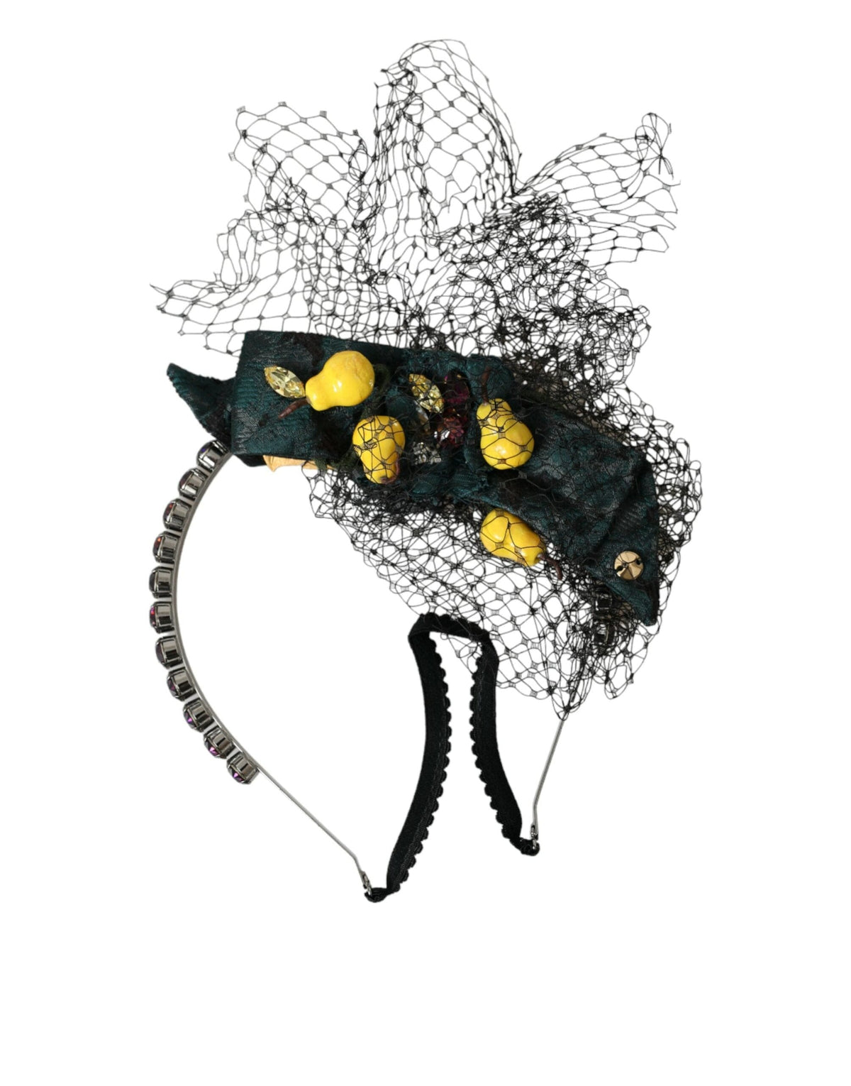 Diadema de red con cristales de color morado Sicily de Dolce &amp; Gabbana Black Lemons