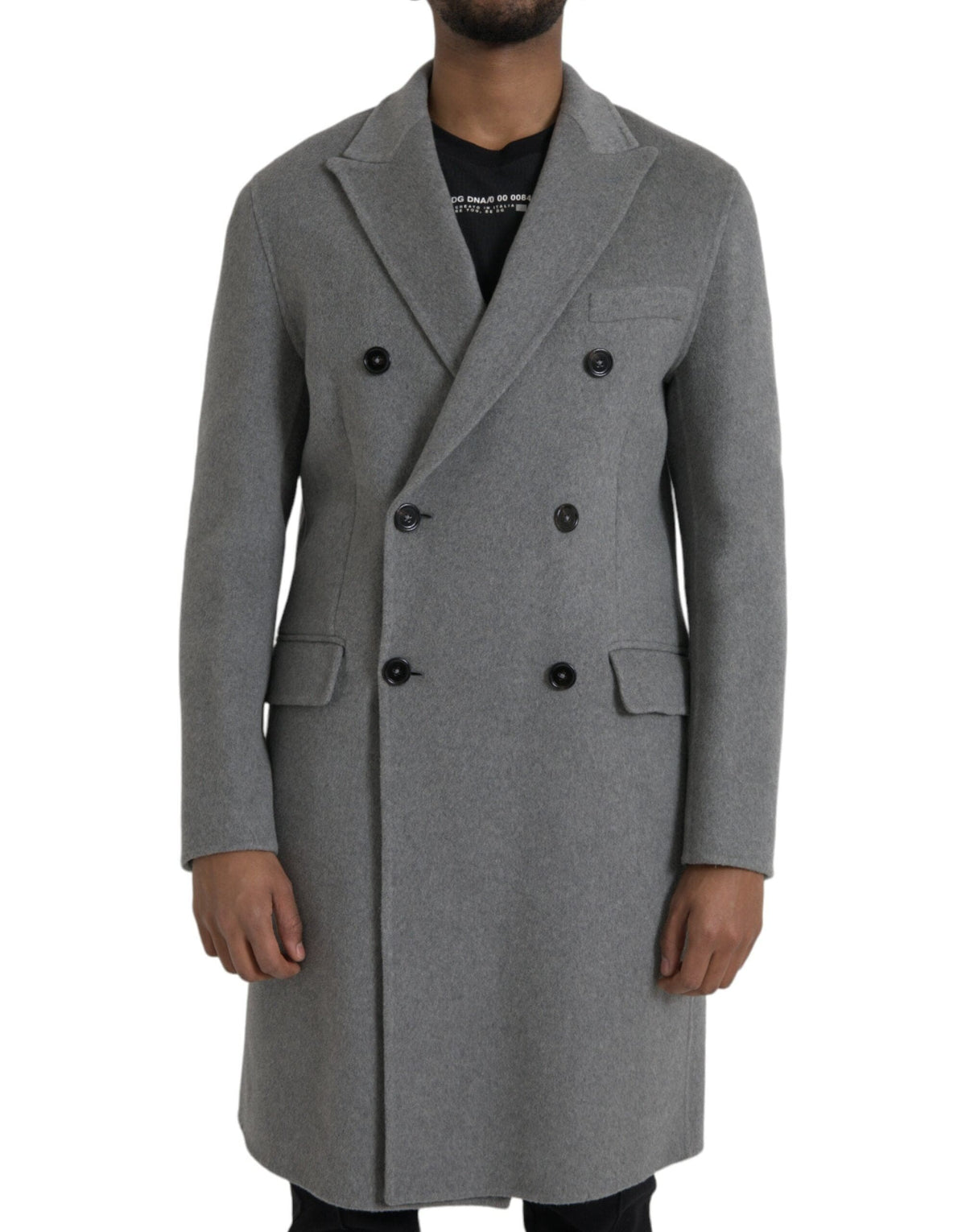 Dolce &amp; Gabbana Manteau double trench gris Veste en cachemire