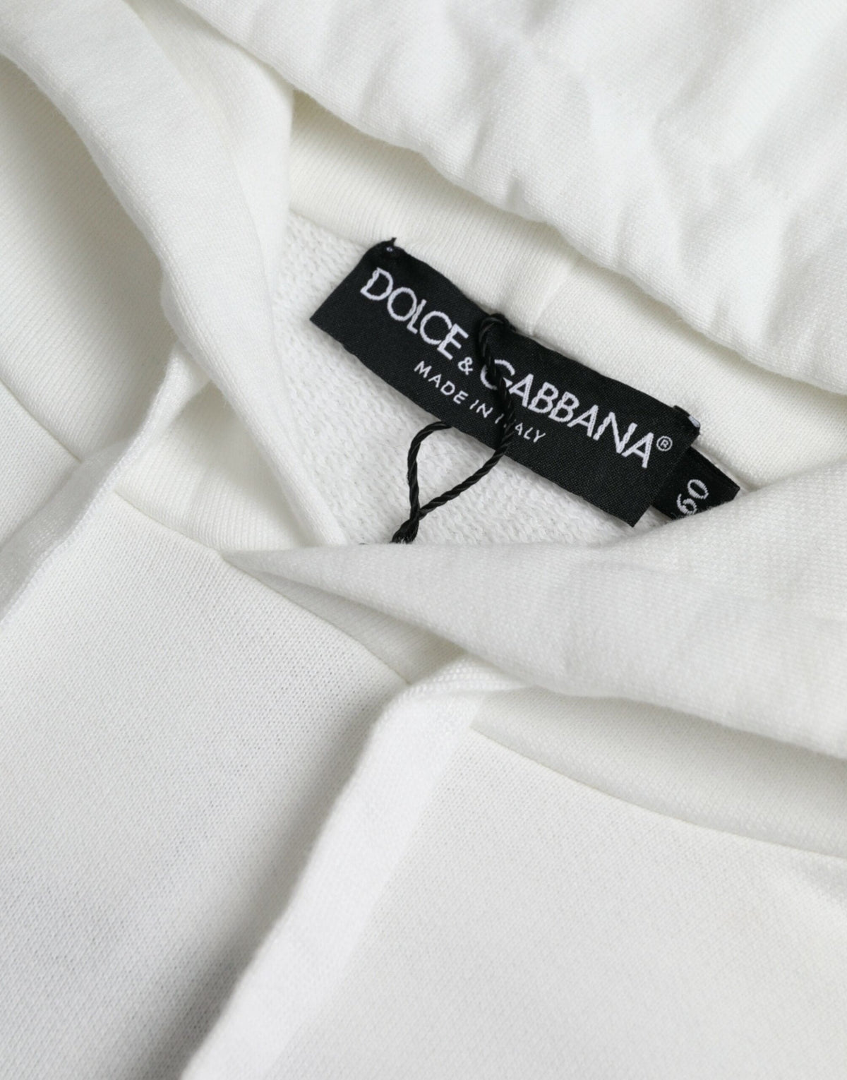 Pull-over à capuche en coton blanc Dolce &amp; Gabbana