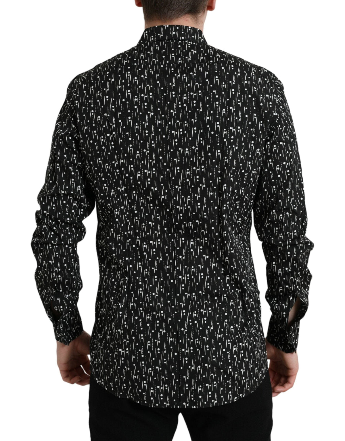 Chemise habillée noire à fleurs pour homme Dolce &amp; Gabbana GOLD