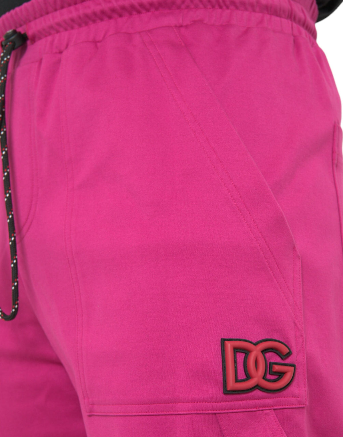 Pantalon de jogging cargo en coton rose avec logo Dolce &amp; Gabbana