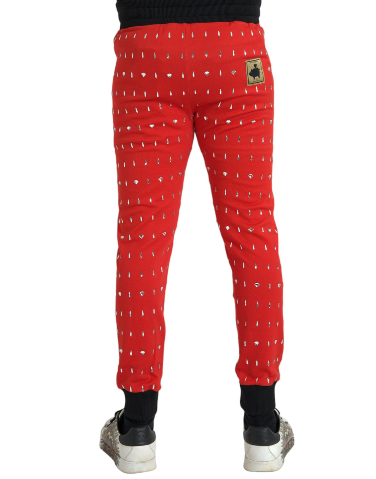 Pantalones deportivos Dolce &amp; Gabbana con el logo del Año del Cerdo en rojo