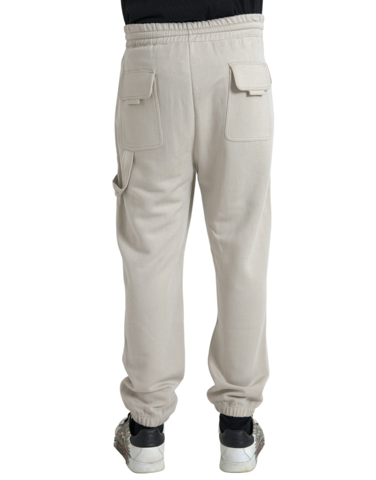 Pantalon de jogging cargo en viscose blanc cassé Dolce &amp; Gabbana