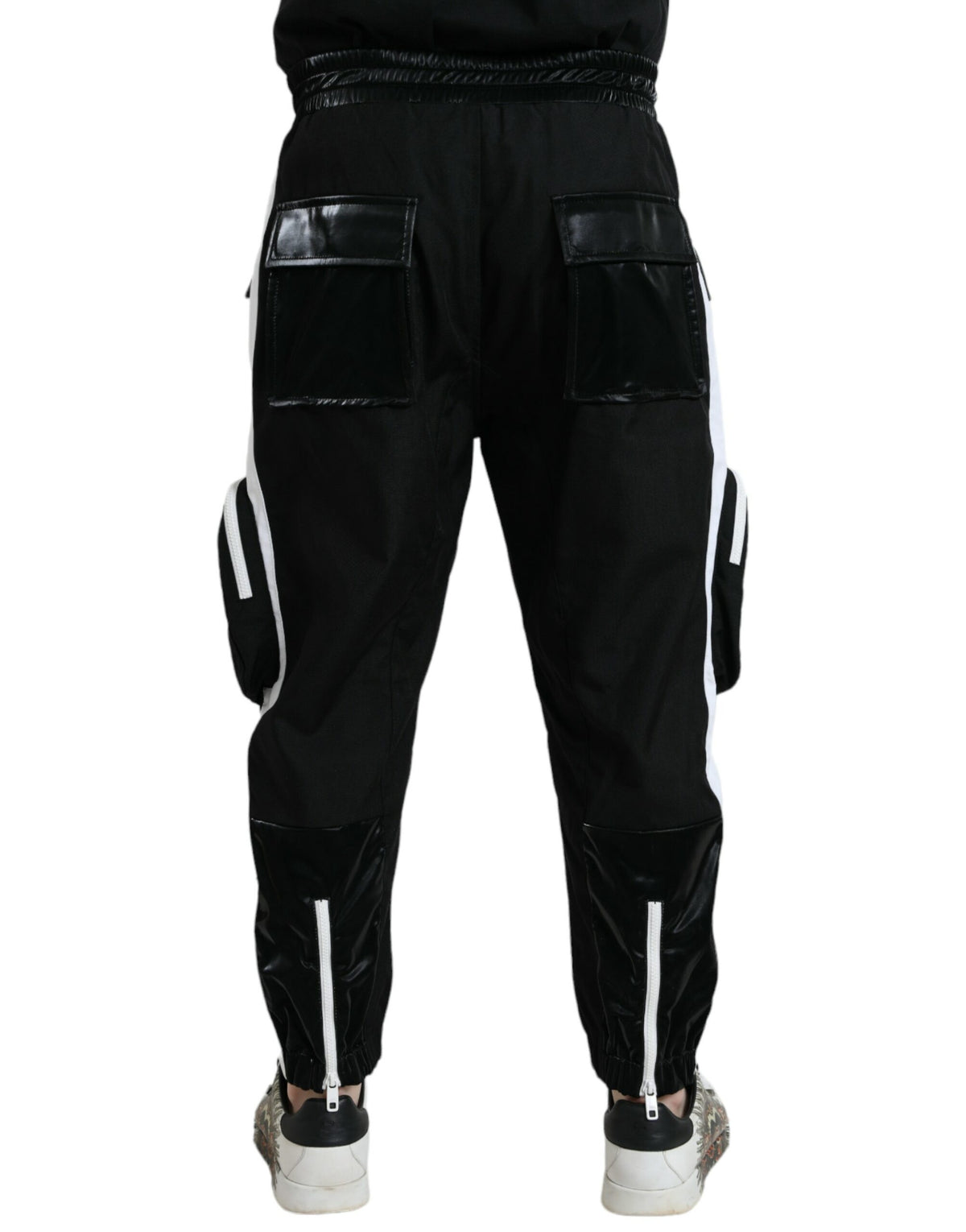 Pantalones deportivos cargo de nailon negro Dolce &amp; Gabbana para hombre