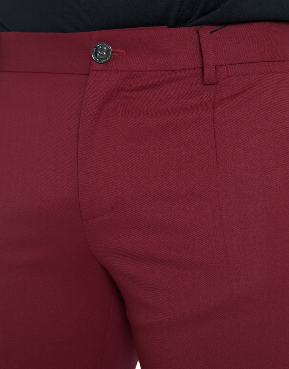 Pantalon habillé slim en laine rouge Dolce &amp; Gabbana pour homme