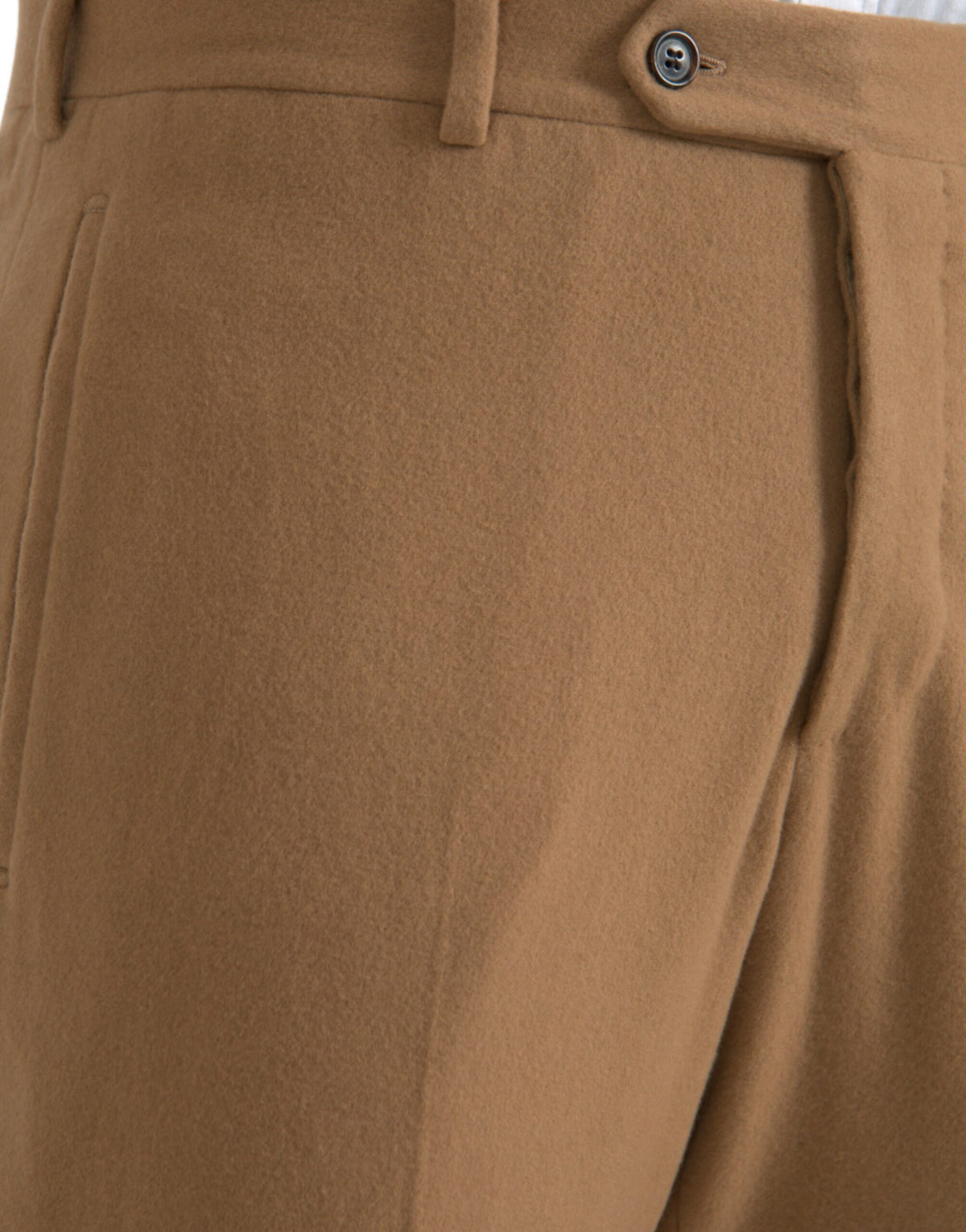 Pantalones de vestir rectos de hombre en cachemir beige de Prada