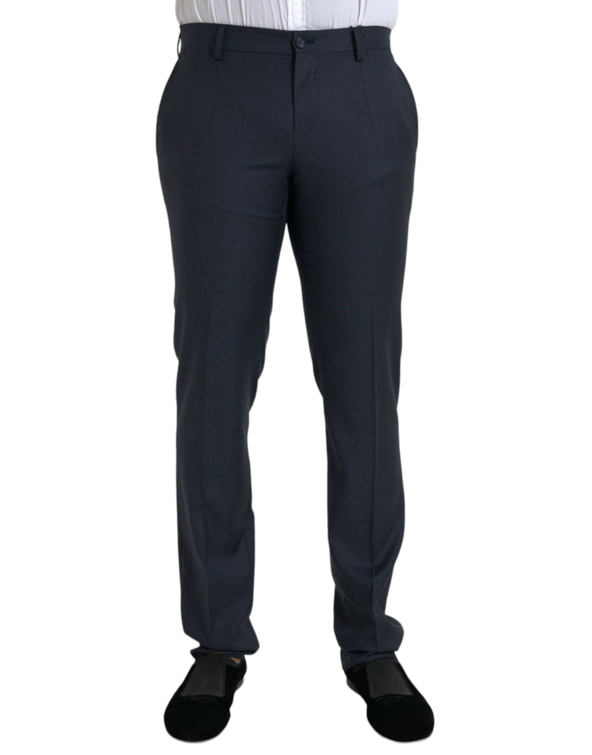 Pantalon skinny en laine bleu Dolce &amp; Gabbana pour homme